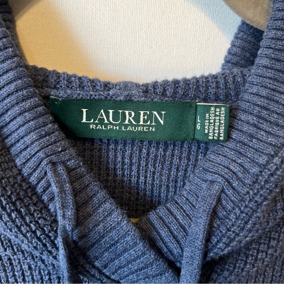 Lauren Ralph Lauren Blue Hoodie Sweatshirt - Picture 4 of 8